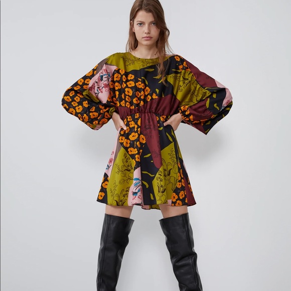 Zara Dresses & Skirts - Zara Patchwork Print Dress